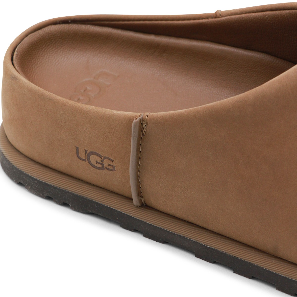 DARK BEIGE LEATHER OTZO FLATS