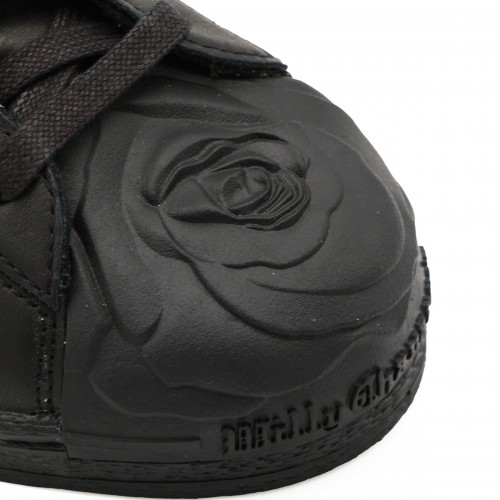 BLACK LEATHER SUPERSTAR SNEAKERS