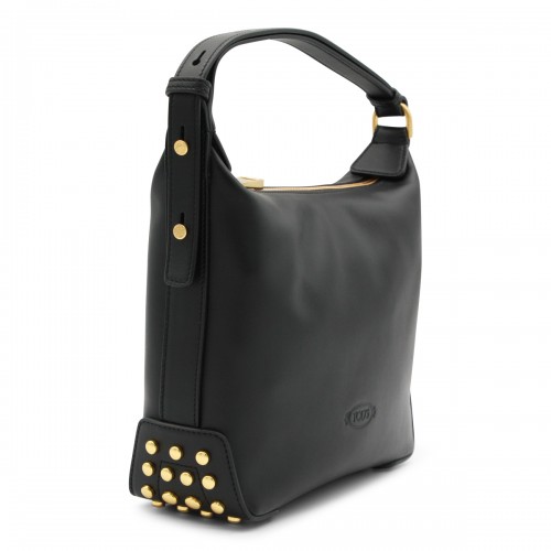 BLACK LEATHER SHOULDER BAG