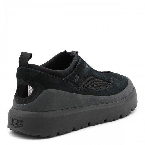 BLACK LEATHER HERITAGE UTILITY AXOID SNEAKERS