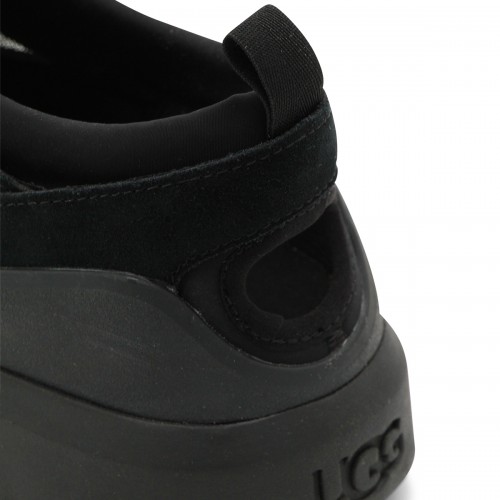BLACK LEATHER HERITAGE UTILITY AXOID SNEAKERS