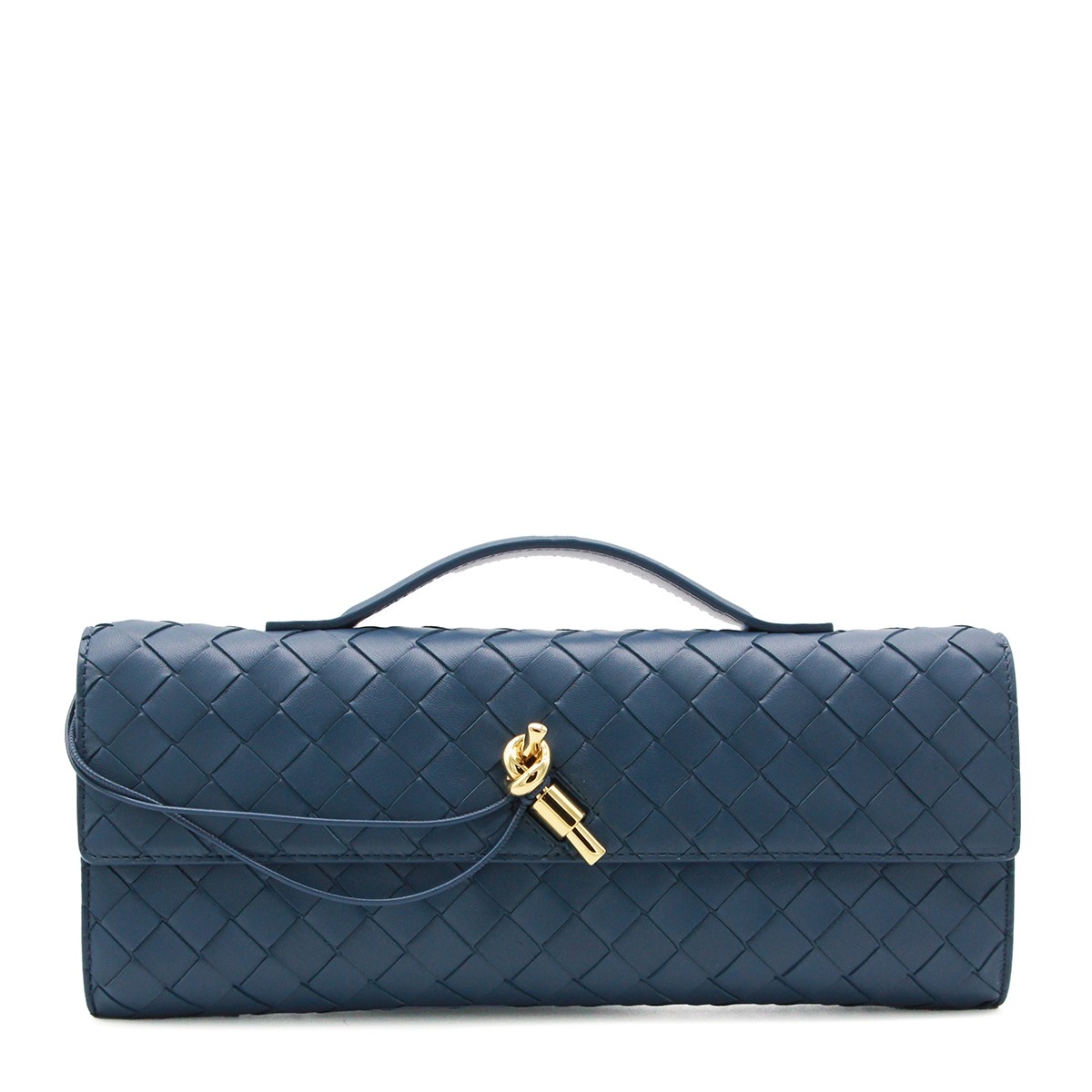 BLUE LEATHER ANDIAMO BAG