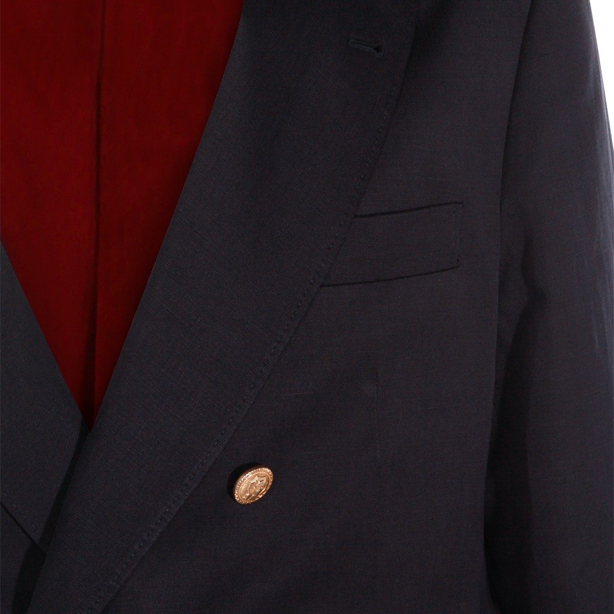 BLUE SILK AND LINEN BLAZER