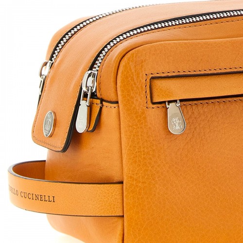 ORANGE LEATHER POUCH