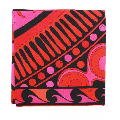 FUCHSIA AND BLACK SILK