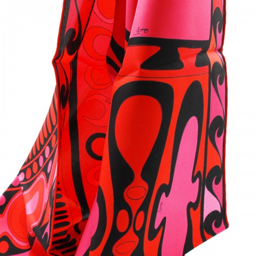 FUCHSIA AND BLACK SILK