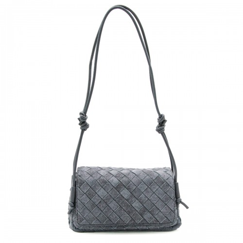 GREY LEATHER NOTTURNO POUCH