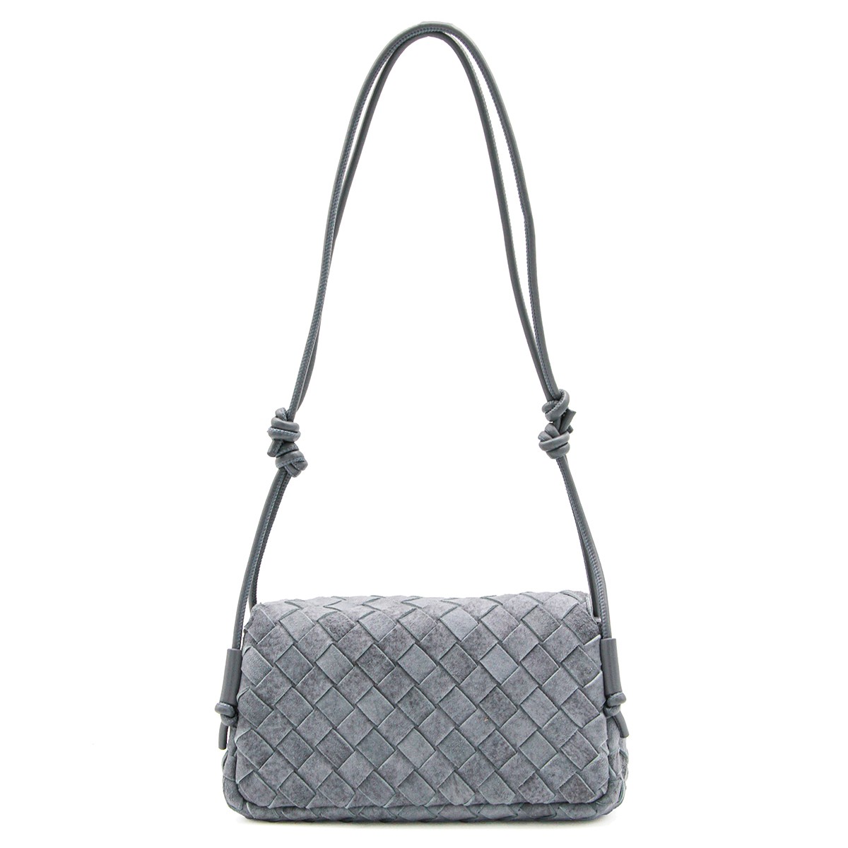 GREY LEATHER NOTTURNO POUCH