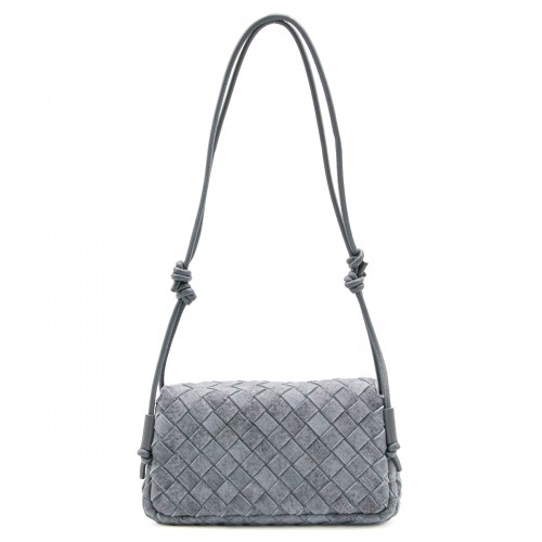 GREY LEATHER NOTTURNO POUCH