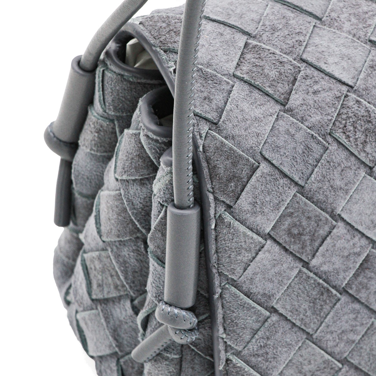 GREY LEATHER NOTTURNO POUCH