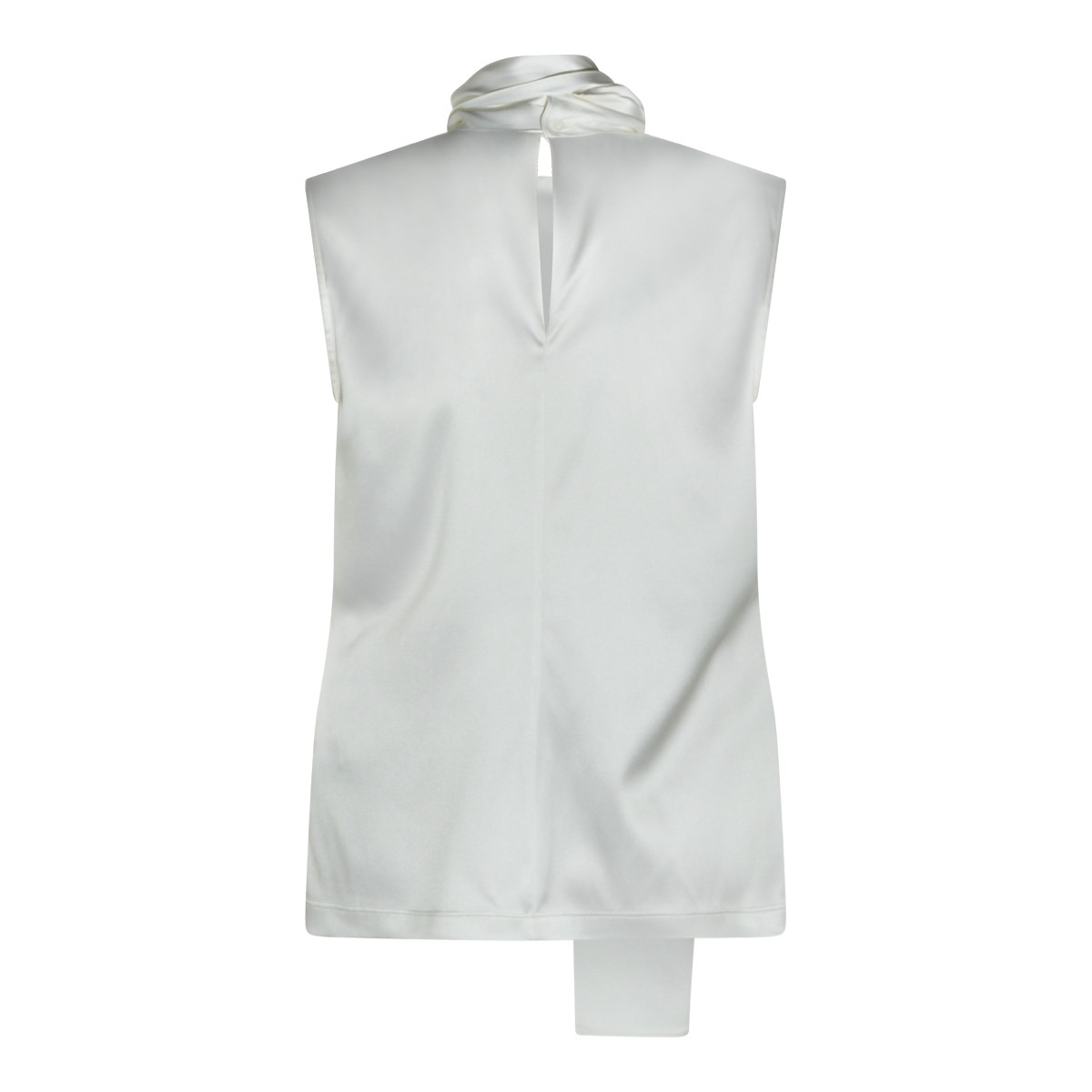 WHITE SILK TOP