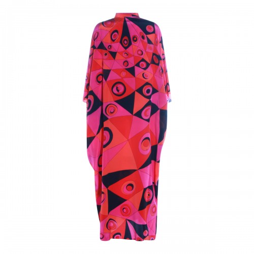 FUCHSIA AND BLACK SILK DRESS 2
