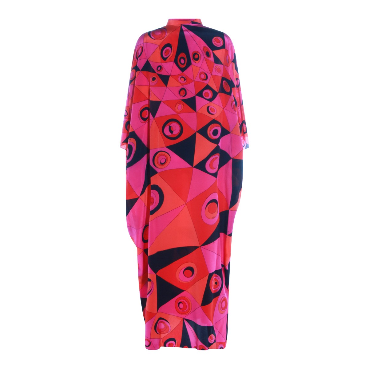 FUCHSIA AND BLACK SILK DRESS