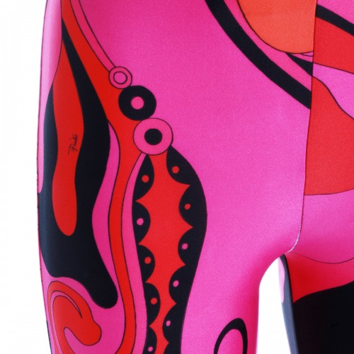 FUCHSIA AND BLACK PRINTED JUMPSUIT