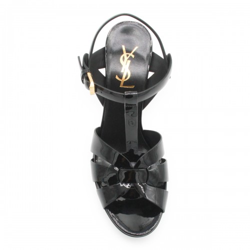 BLACK LEATHER SANDALS