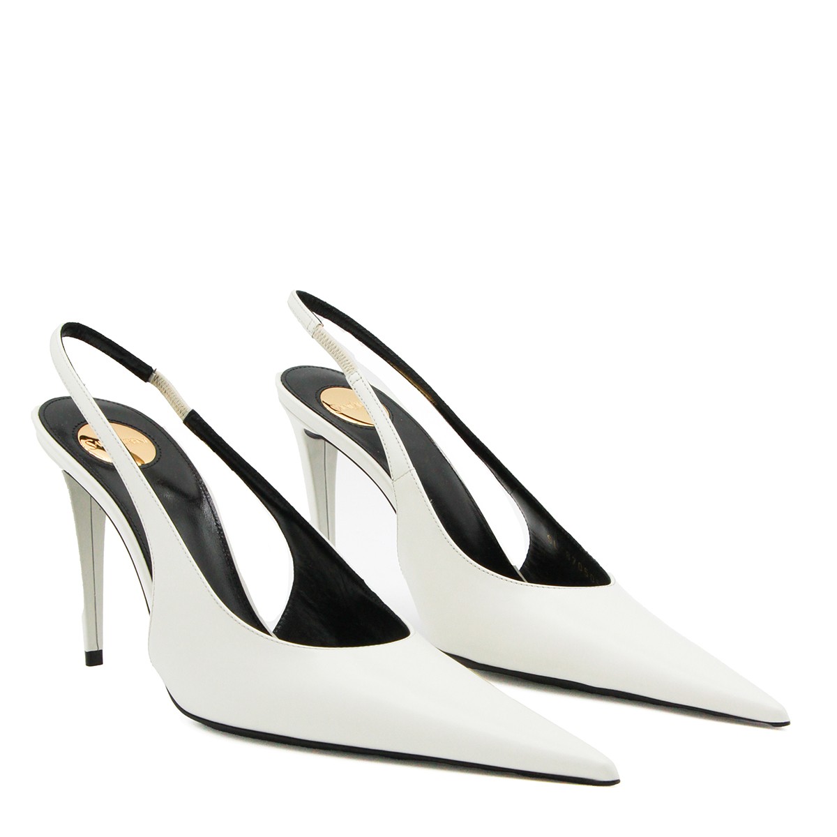 WHITE LEATHER PUMPS