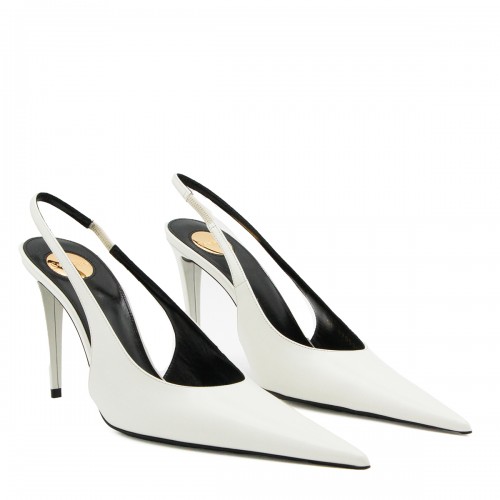 WHITE LEATHER PUMPS