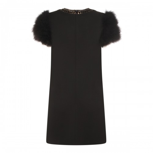 BLACK WOOL BLEND DRESS 2