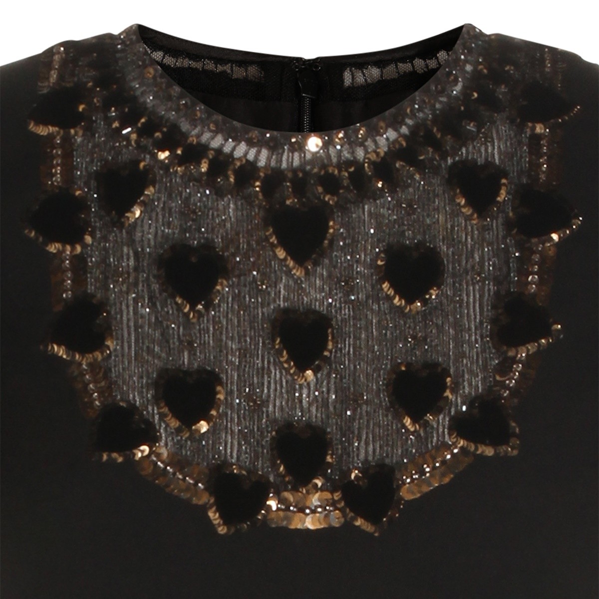 BLACK WOOL BLEND DRESS