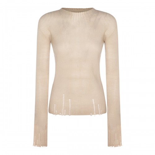TAN WOOL T-SHIRT 