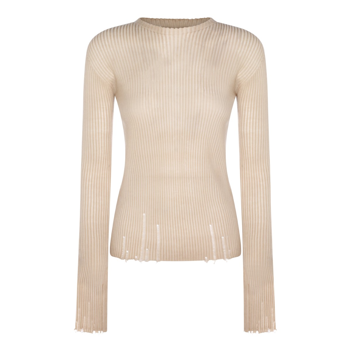 TAN WOOL T-SHIRT 