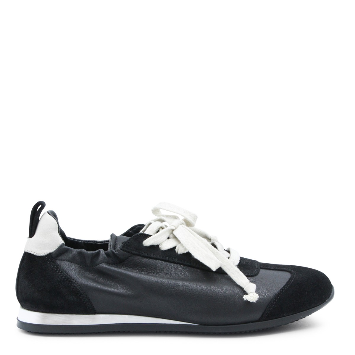 BLACK LEATHER SNEAKERS