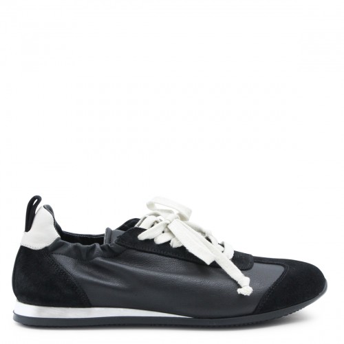 BLACK LEATHER SNEAKERS