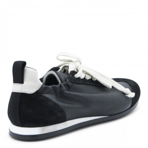 BLACK LEATHER SNEAKERS