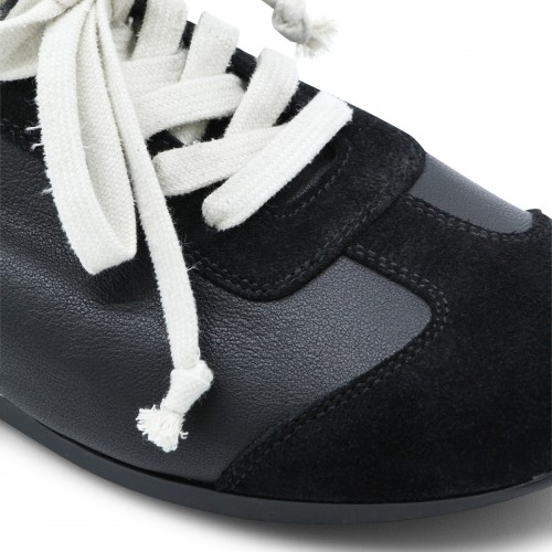 BLACK LEATHER SNEAKERS