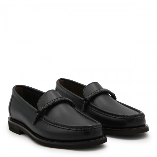 BLACK LEATHER LOAFERS 2