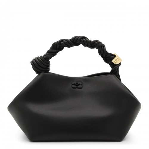 BLACK LEATHER BOU TOP...
