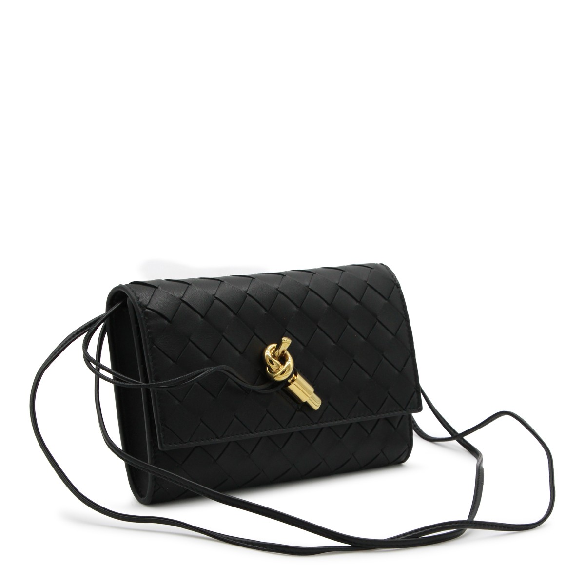 BLACK LEATHER ANDIAMO MINI BAG