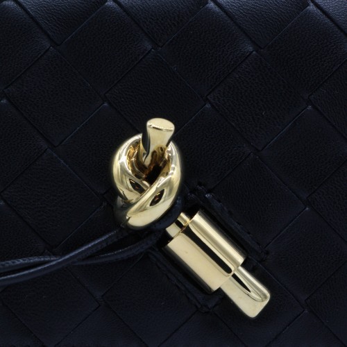 BLACK LEATHER ANDIAMO MINI BAG