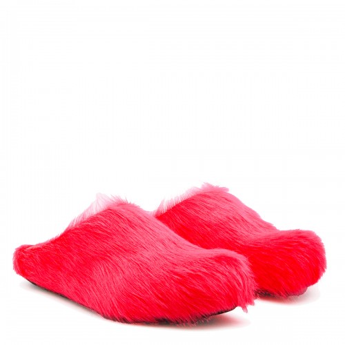 FUCHSIA LEATHER FLATS