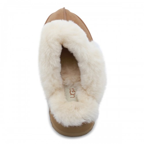GREY SUEDE DISQUETTE SLIPPERS