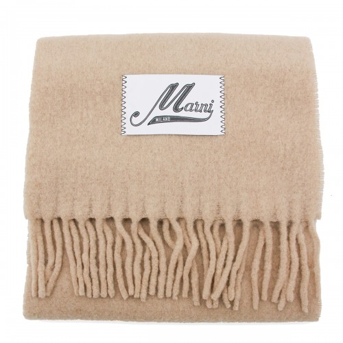 BEIGE WOOL SCARF