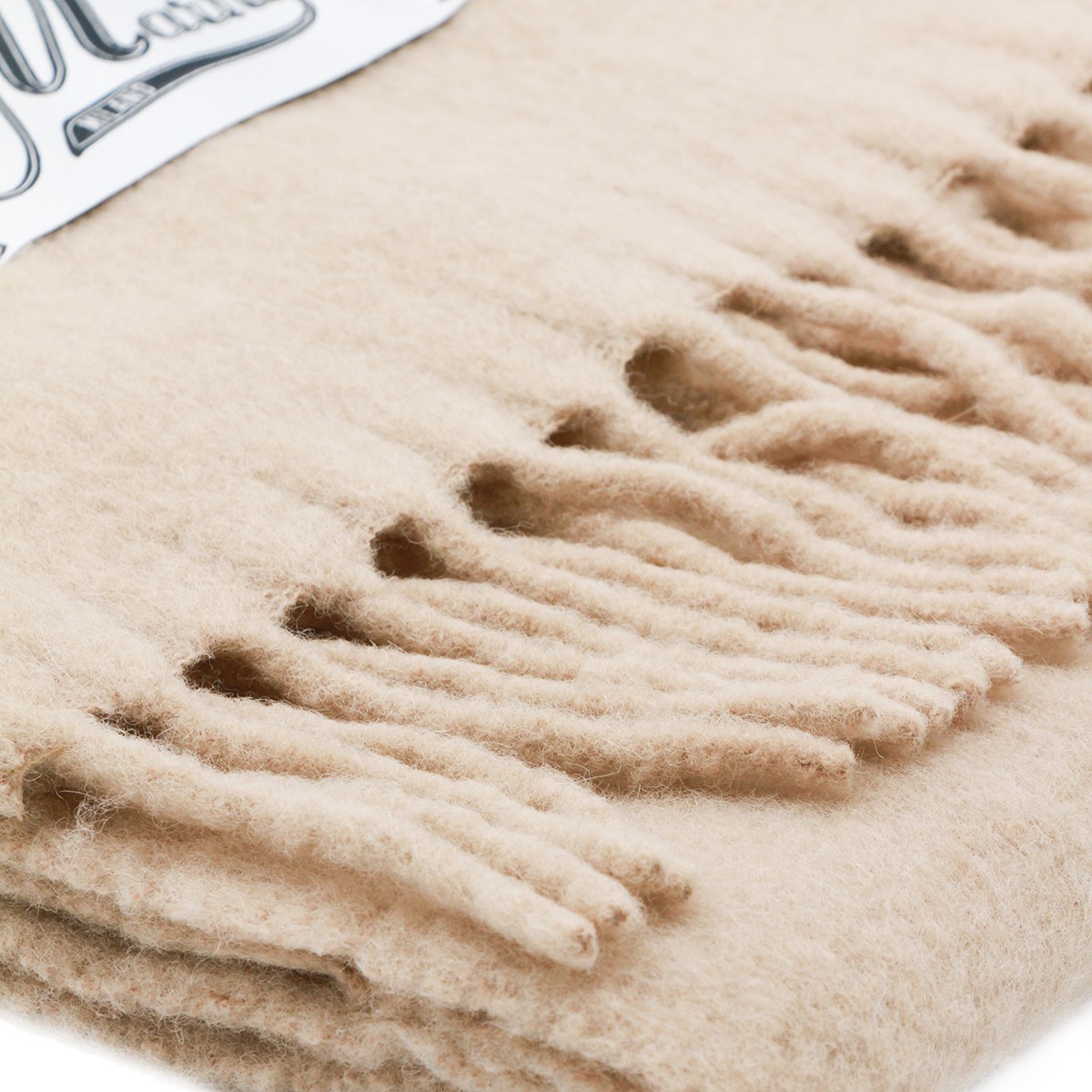 BEIGE WOOL SCARF