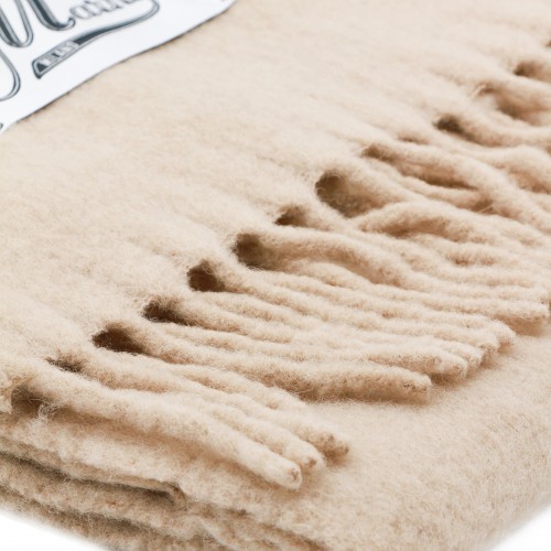 BEIGE WOOL SCARF