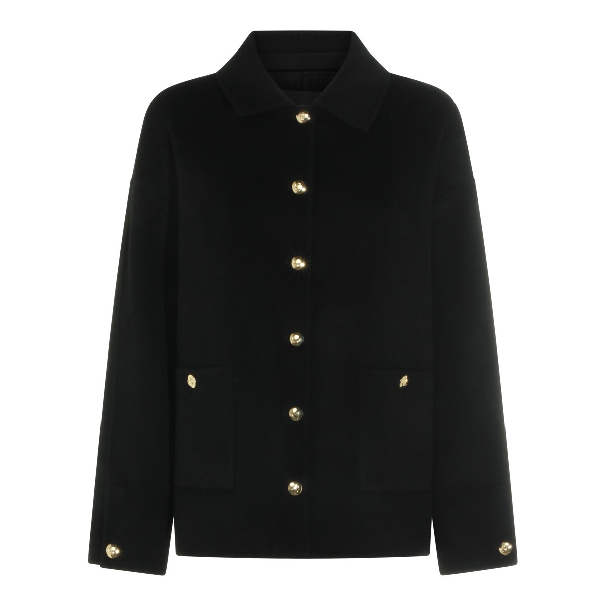 BLACK WOOL LUCA CASUAL JACKET
