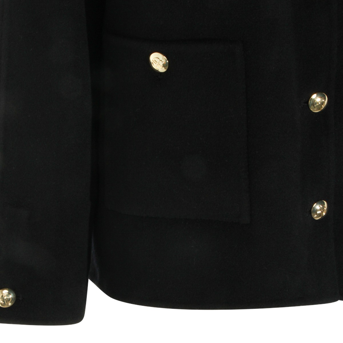 BLACK WOOL LUCA CASUAL JACKET