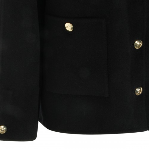 BLACK WOOL LUCA CASUAL JACKET
