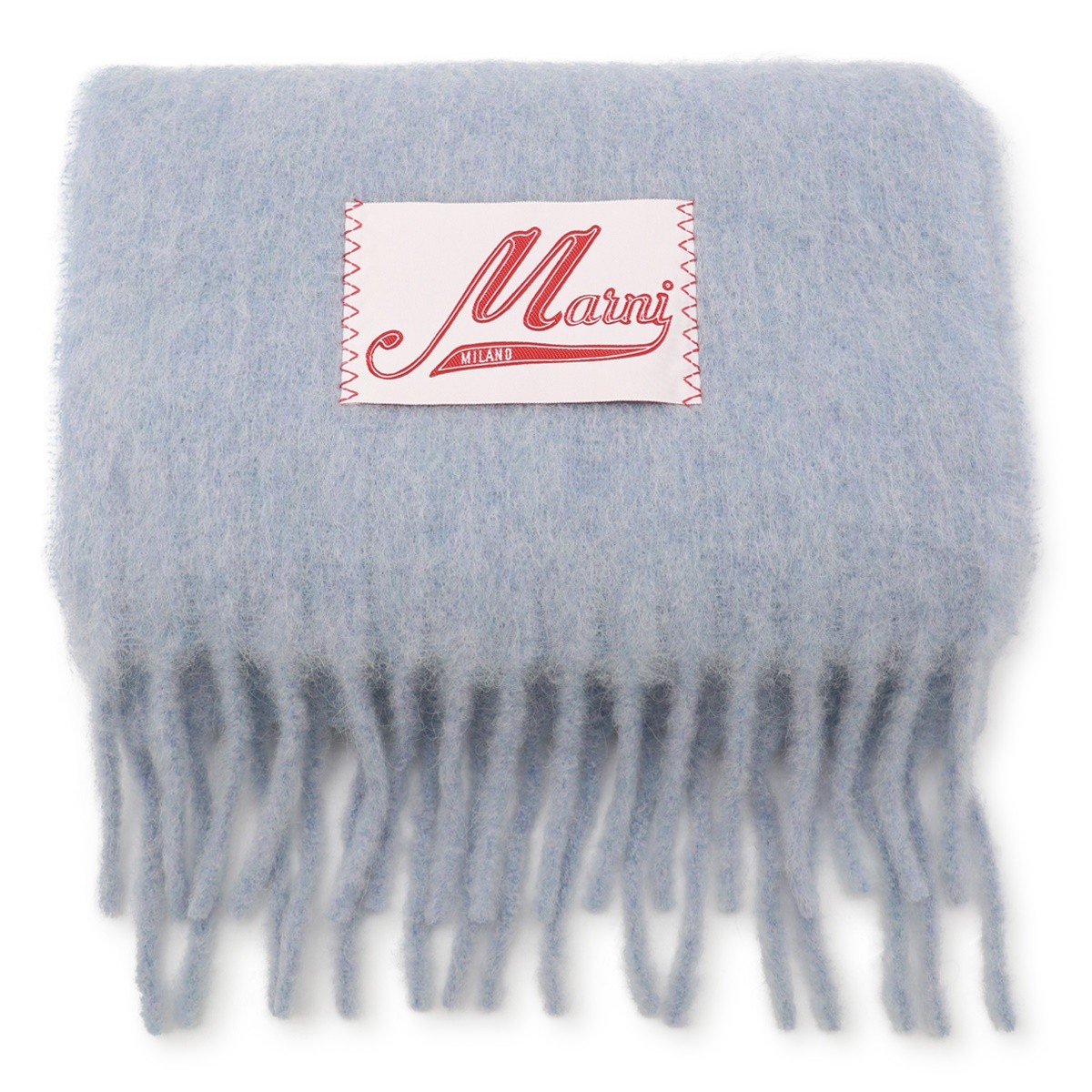 LIGHT BLUE WOOL SCARF