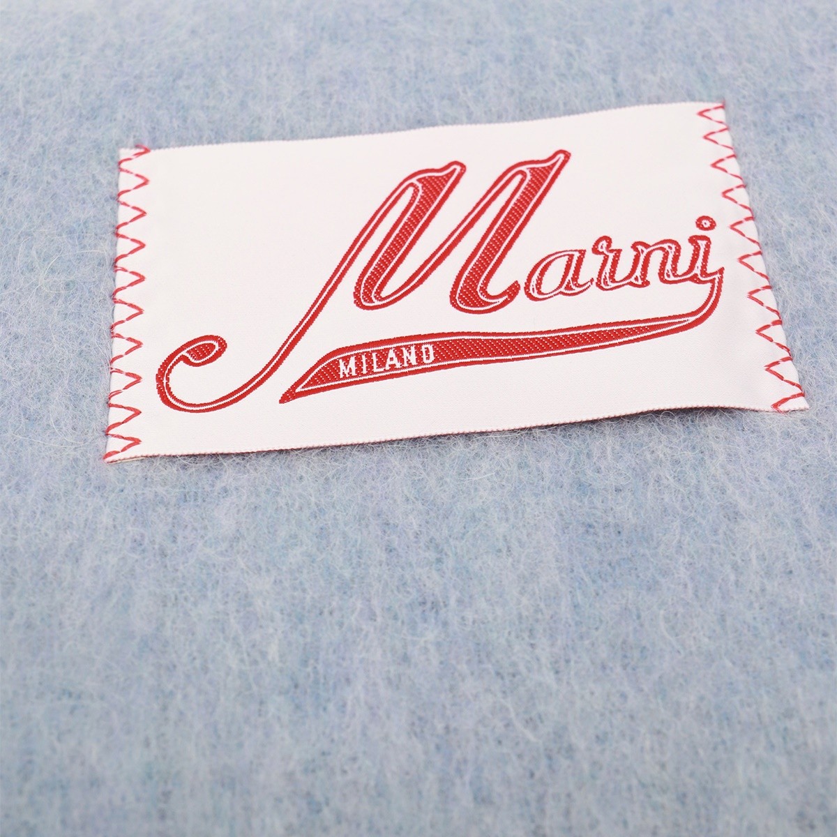 LIGHT BLUE WOOL SCARF