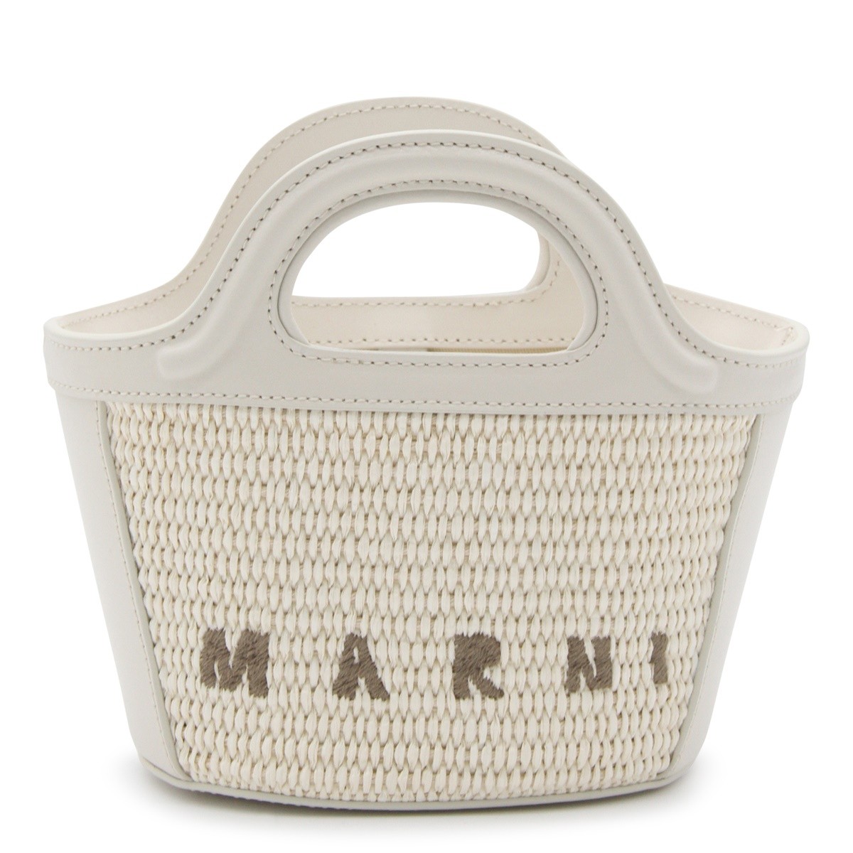 WHITE CANVAS AND LEATHER TROPICALIA...