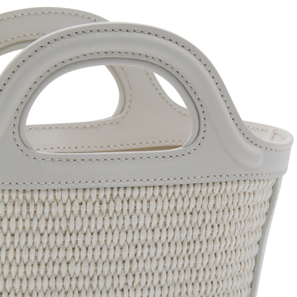 WHITE CANVAS AND LEATHER TROPICALIA...