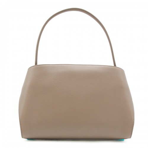 TAUPE LEATHER HUG SH S TOTE