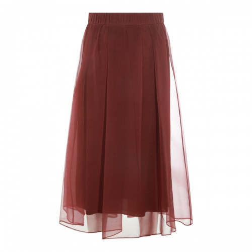 RED SILK SKIRT 2