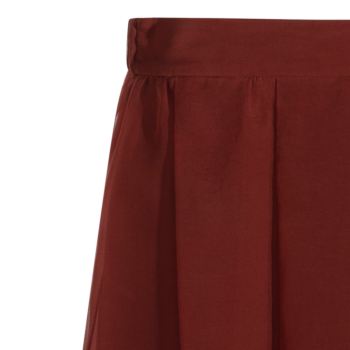 RED SILK SKIRT