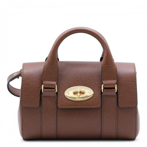 BROWN LEATHER MINI HERITAGE BAYSWATER TOP HANDLE BAG