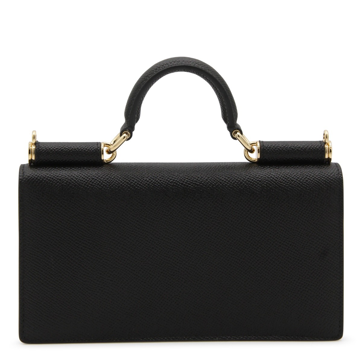 BLACK LEATHER WALLET ON CHAIN